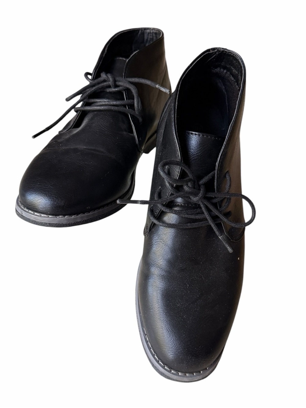Vegan-friendly Mens Black Lace Up Casual Dress Shoes, London Fog, 9.5